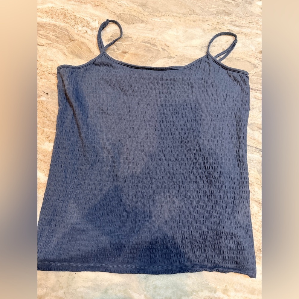 LOFT Outlet Blue Gray Cami Tank Top Size XL Stretch Cotton